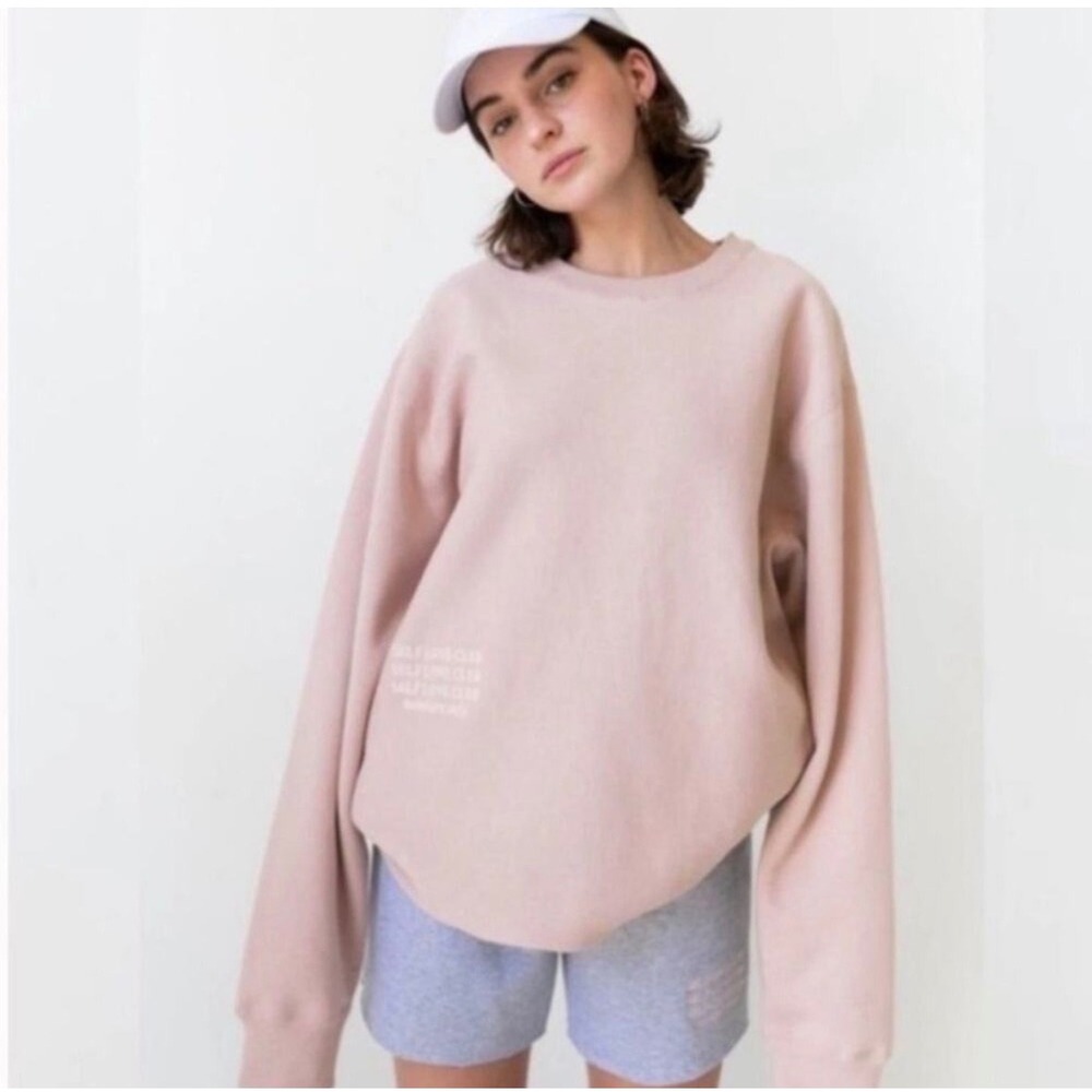 The Mayfair Group Self Love Club Sweatshirt Mauve Pink Crewneck Oversized